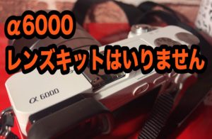 α6000ユーザーが考えるレンズキットを買うべきではない2つの理由