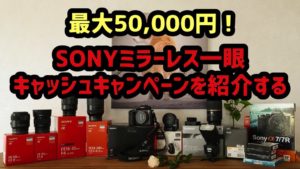 2020.夏！SONYミラーレス一眼カメラ キャッシュバックキャンペーンが来た！！